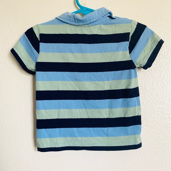 SPLENDID Baby Striped Polo Blue Navy Lime 12-18 - Picture 3 of 3